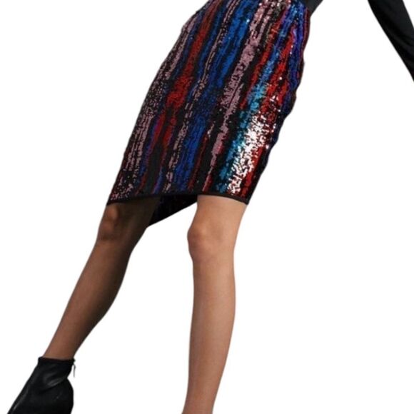 Anthropologie Dazzler Sequin Skirt by Du Paradis MSRP 228.00 Size XS holiday - Picture 3 of 15